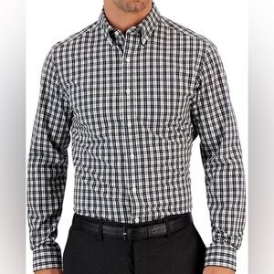 Mens Club Room Tech Woven Button Down NWT - B5